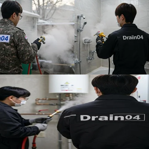 시흥 하수구 해빙 얼었을때 녹여서 하수구 뻥 뚫어