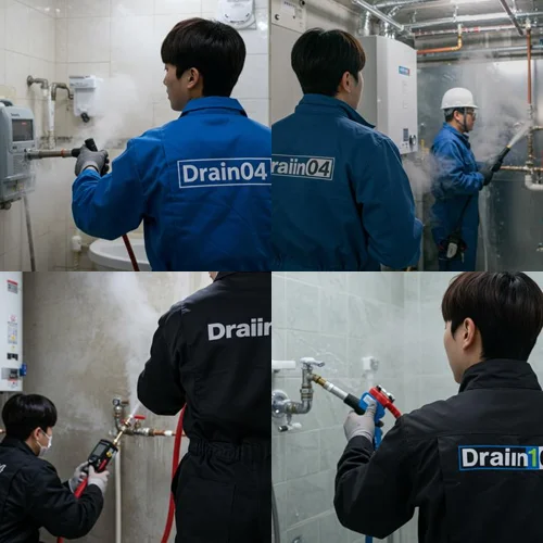 시흥 하수구 해빙 얼었을때 녹여서 하수구 뻥 뚫어