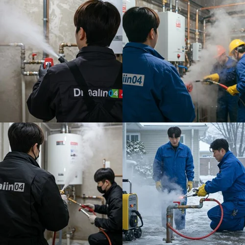 신천동 언 수도 녹임 해빙 업체 녹여서 운까지 뻥 뚫어