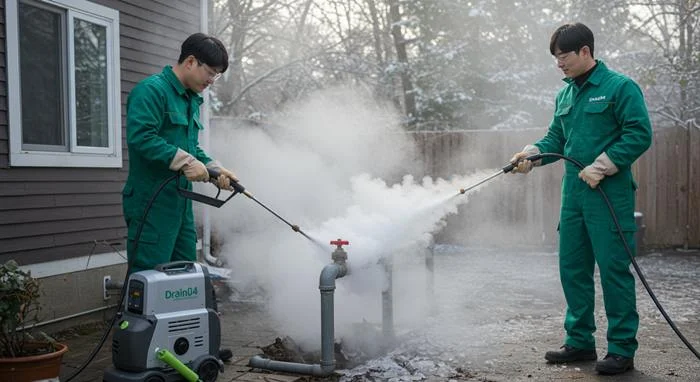 방산동 언 수도 녹임 해빙 업체 겨울철 하수구 막힘 해결
