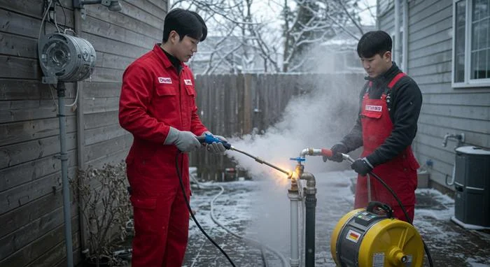 안현동 언 수도 녹임 해빙 업체 하수구 해빙 신속하게 처리