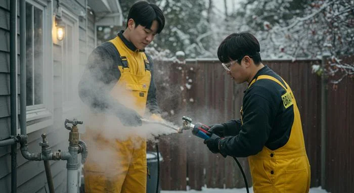 안현동 언 수도 녹임 해빙 업체 하수구 해빙 신속하게 처리