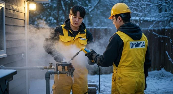 안현동 언 수도 녹임 해빙 업체 하수구 해빙 신속하게 처리