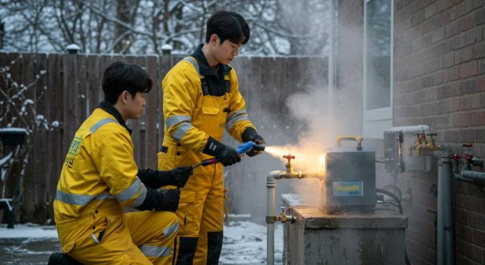 안현동 수도관 동파 하수구 수도관 해빙의 달인