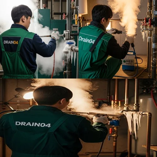 산현동 수도관 동파 하수구 꽁꽁 언 배관 전문 해빙