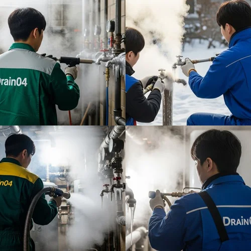 군자동 언 수도 녹임 해빙 업체 하수구 얼었을 때 긴급 출동