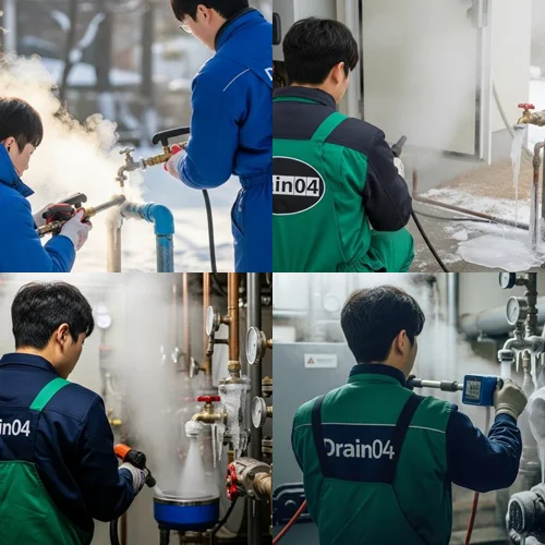 군자동 언 수도 녹임 해빙 업체 하수구 얼었을 때 긴급 출동