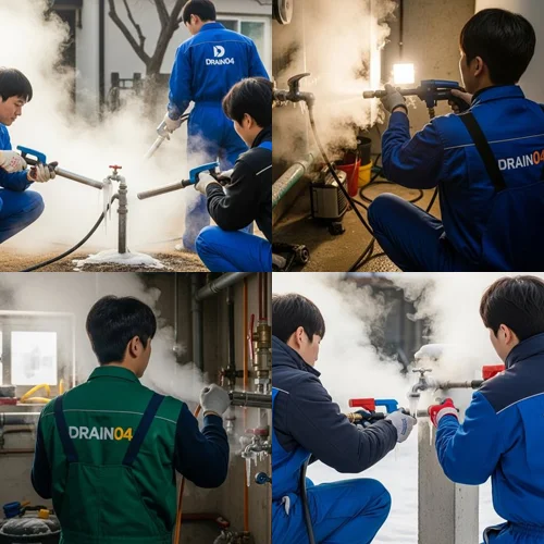 장현동 수도 동파 녹임 해빙 해빙 작업 안전하게 진행