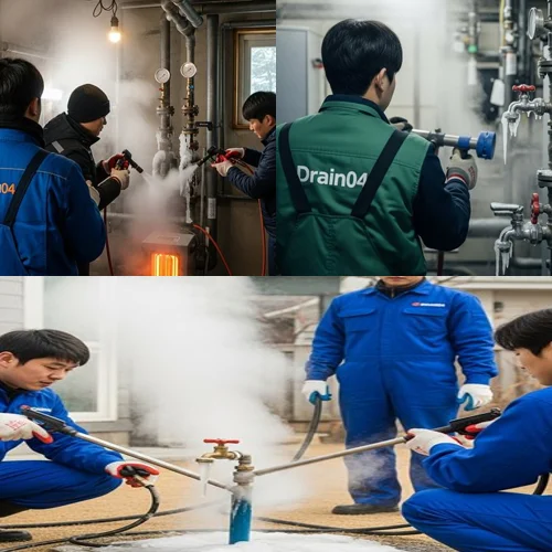 계수동 언 수도 녹임 해빙 업체 겨울철 하수구 지킴이