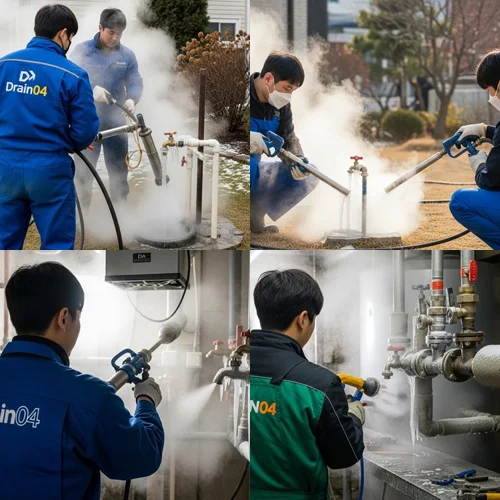 죽율동 수도관 동파 하수구 꽁꽁 언 곳 시원하게 녹여