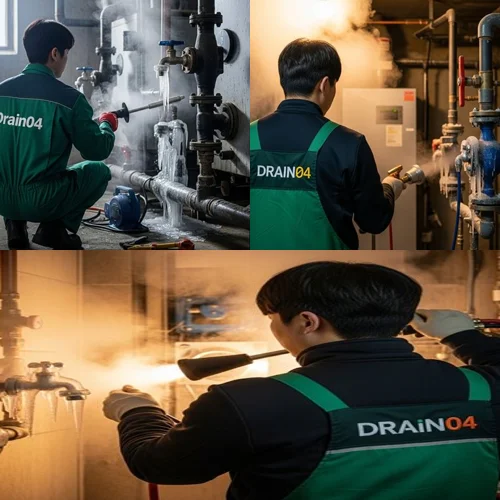 죽율동 수도관 동파 하수구 꽁꽁 언 곳 시원하게 녹여