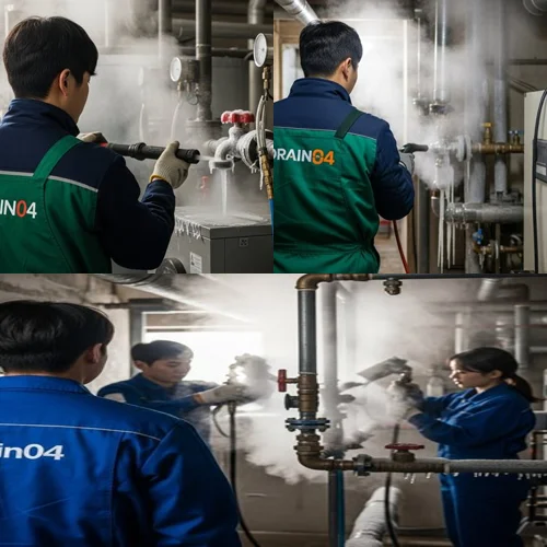 시흥 언수도 녹임 하수구 수도관 해빙과 하수구 통수