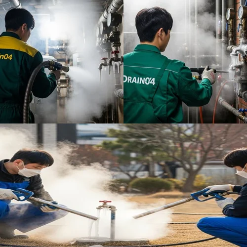 시흥 언수도 녹임 하수구 수도관 해빙과 하수구 통수