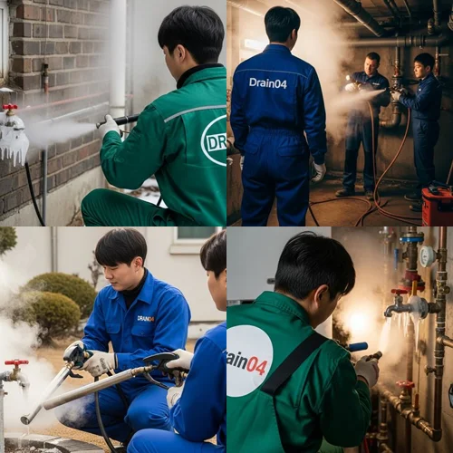 장곡동 언 수도 녹임 해빙 업체 하수구 동파 문제 해결사