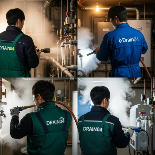 목감동 언 수도 녹임 해빙 업체 꽁꽁 언 배수관 시원하게