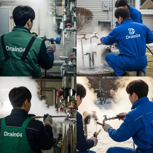 시흥시 언수도 녹임 하수구 언 수도 녹여 하수구 뚫어