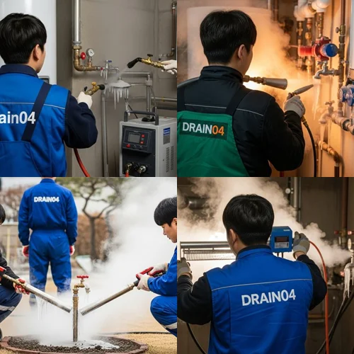 거모동 언 수도 녹임 해빙 업체 하수구 막힘까지 시원하게