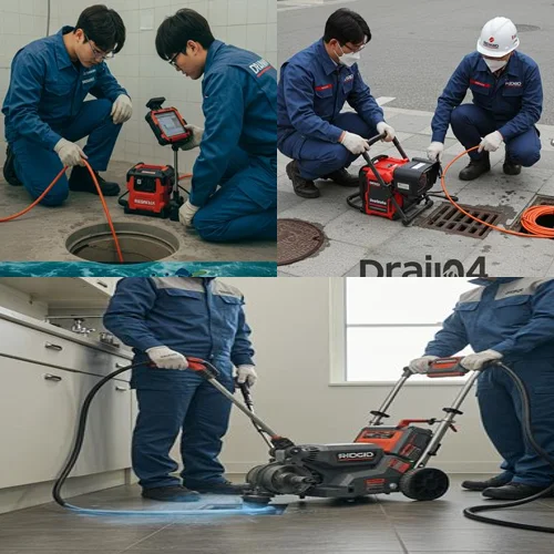 시흥 물왕동 하수구 뚫음 꽉 막힌 하수도... 흙탕물 범벅