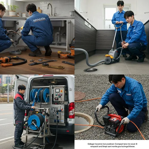 시흥 물왕동 하수구 뚫음 꽉 막힌 하수도... 흙탕물 범벅