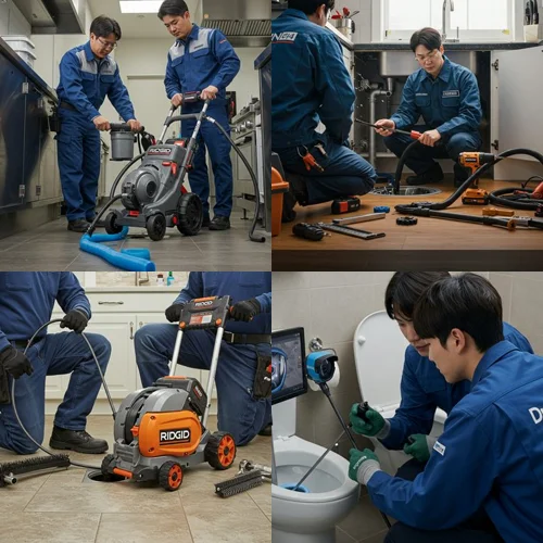 시흥 하수구 배수구 막힘 정왕동 공단... 야간 작업