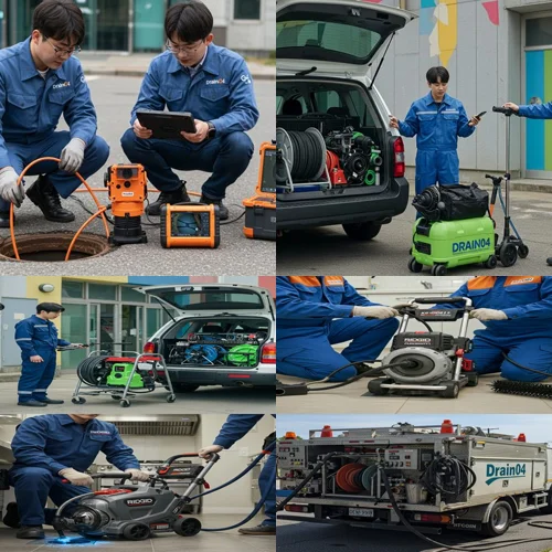 시흥 하수구 배수구 막힘 정왕동 공단... 야간 작업