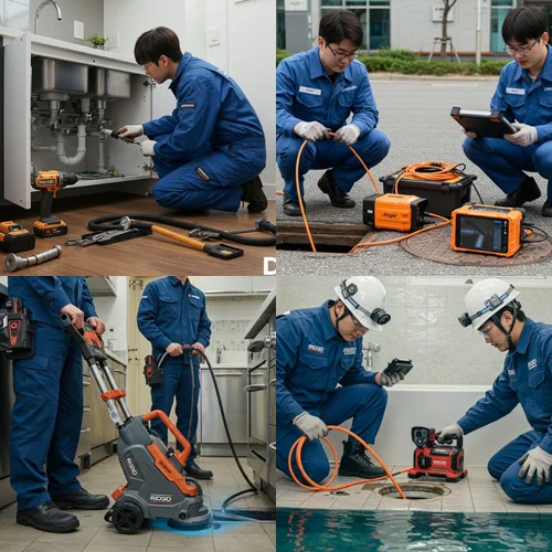 화성 무지내동 하수구 뚫음 꽉 막힌 하수도... 봉담에서 호출