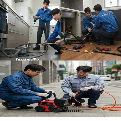 은행동 싱크대 막힘 배수구, 은계지구 상가 기름때 제거 완료 후기!