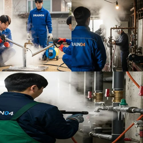 하상동 수도 동파 녹임 해빙 겨울철 하수구 걱정 끝