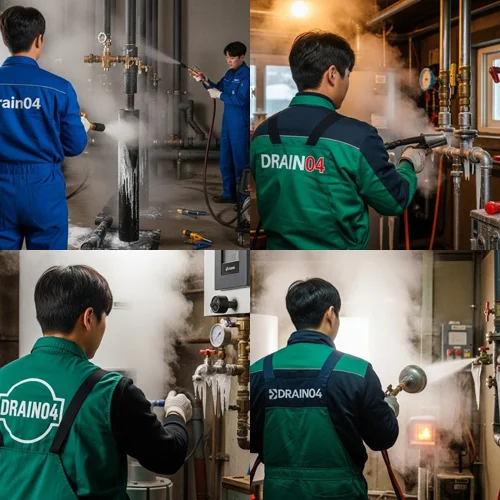 시흥 수도관 동파 하수구 녹여서 막힌 속까지 후련