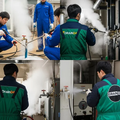 시흥 수도관 동파 하수구 녹여서 막힌 속까지 후련