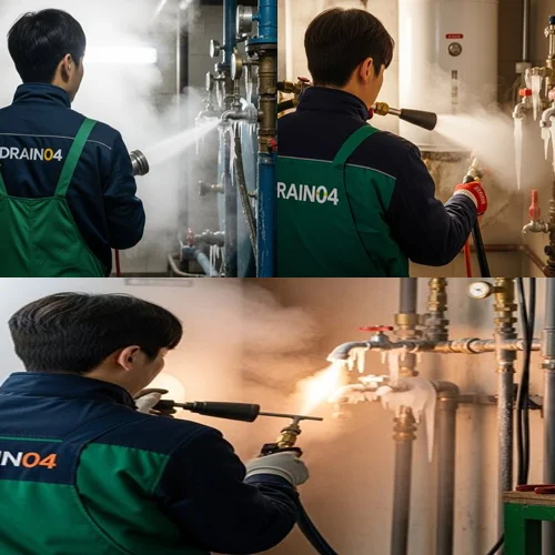 죽율동 수도 동파 녹임 해빙 꽁꽁 언 하수구 시원하게