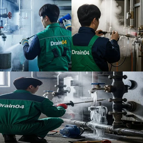 시흥 수도관 동파 하수구 녹여서 막힌 속까지 후련