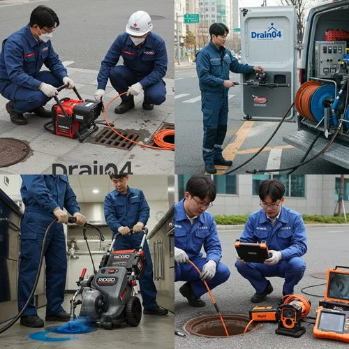 정왕역 근처 신축 빌라 막힘 해결, 죽율동 하수구 뚫음 하수도