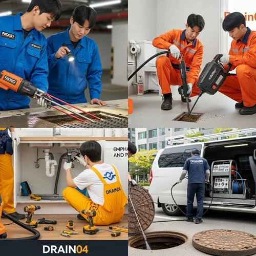 죽율동 하수구 고압세척 아파트 횡주관