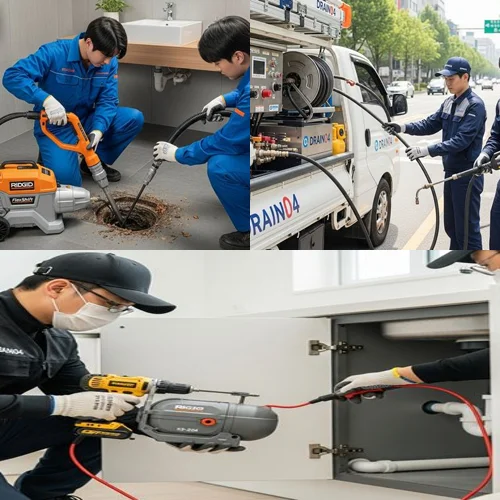 산현동 하수구 고압세척 전원주택