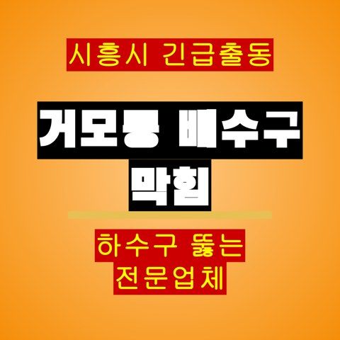 거모동 배수구 막힘 5177