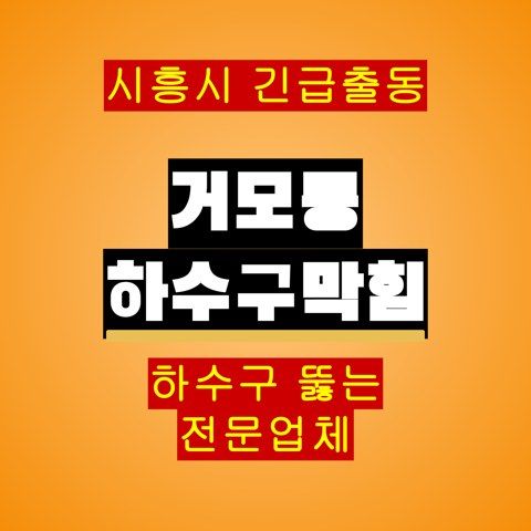 거모동 하수구막힘 5033