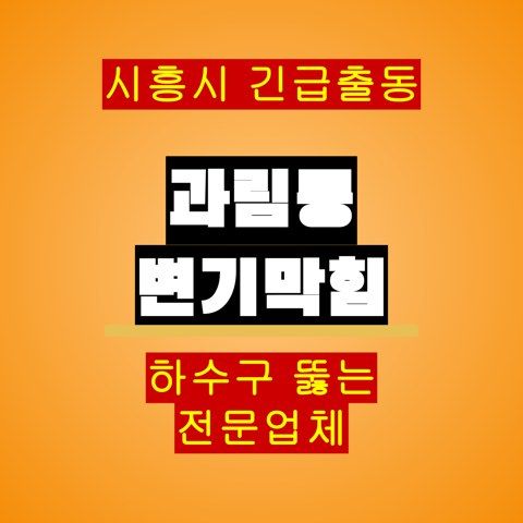 과림동 변기막힘 5006