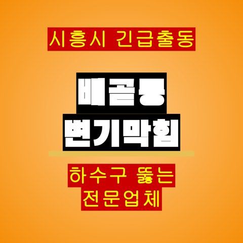 배곧동 변기막힘 5013