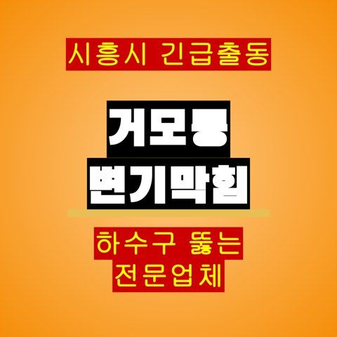 거모동 변기막힘 5394
