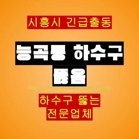능곡동 하수구 뚫음 5441
