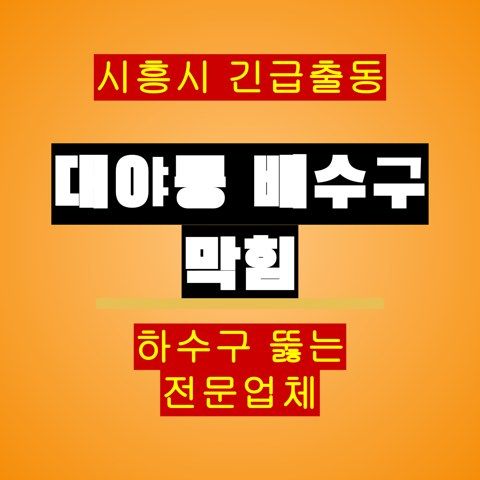 대야동 배수구 막힘 5303