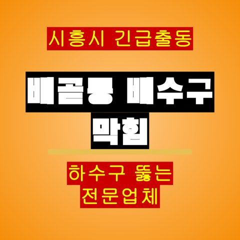 배곧동 배수구 막힘 5240