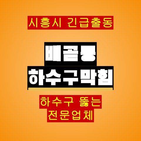 배곧동 하수구막힘 5388