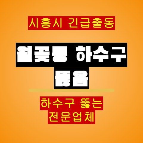 월곶동 하수구 뚫음 5567