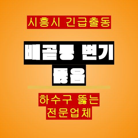 배곧동 변기 뚫음 5640