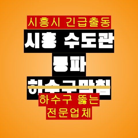 시흥 수도관 동파 하수구막힘 5663